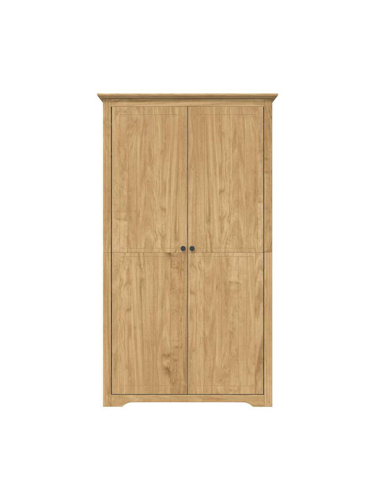Double Door Wardrobe Honey Brown 53.5x99x173cm
