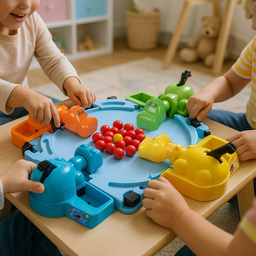 Joc de Societate Hungry Hippos pentru 2-4 Jucători 3+ Ani (EN)