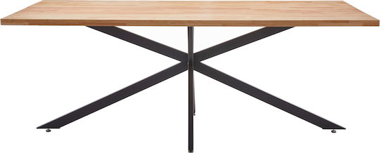 Dryopis Τραπεζαρίας Sonoma/μαύρο 140x80x75εκ.
