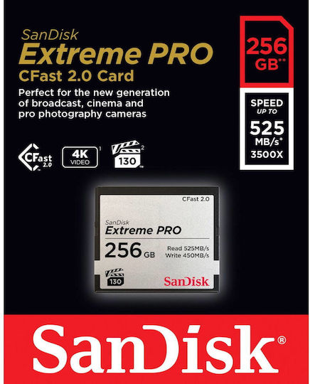 Sandisk Extreme Pro CFast 256GB 525MB/s