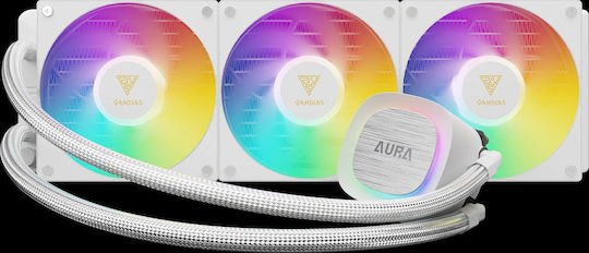 Gamdias Aura GL360 v2 v2 Water Cooling Systems AIO CPU With 3 120mm Fans And White ARGB Lighting