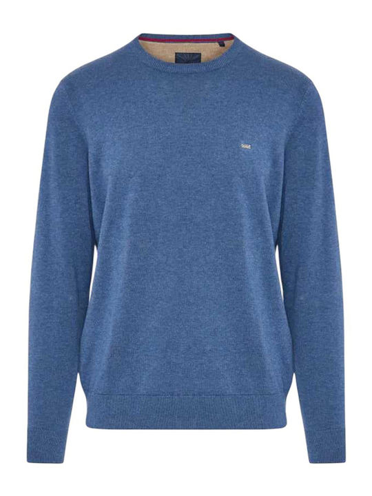 Long Sleeve Sweater Indigo Mel FBM012-001-09-Indigo-Mel