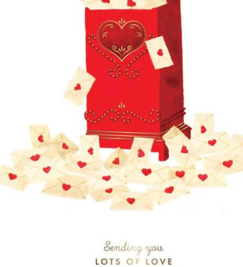 Atws Greeting Cards Gold Love Mails White 3701344209216