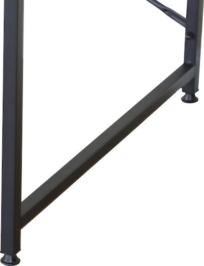 Бюро Ifigenia120 Дървено Черно / Sonoma С Метални Крака 120x60x70см