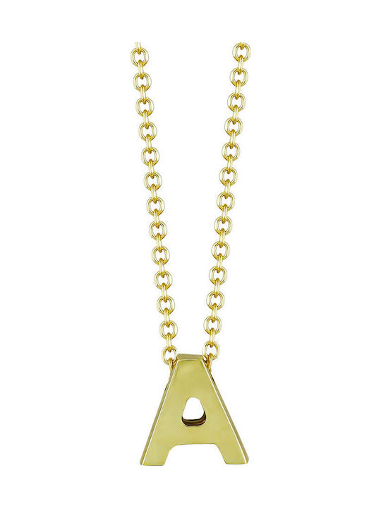 Kiriakos Gofas Halskette Monogramm "A" aus Gold 9 K