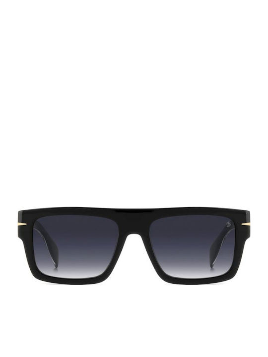 David Beckham Unisex Γυαλιά Ηλίου με Μαύρο Κοκκάλινο Σκελετό και Μαύρο Φακό DB 7161/S 807/08