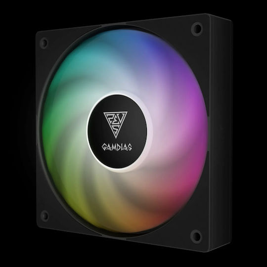 Gamdias M1-1203 Reverse Blade Case Fan 1600rpm 57.56cfm With ARGB Lighting 3pcs