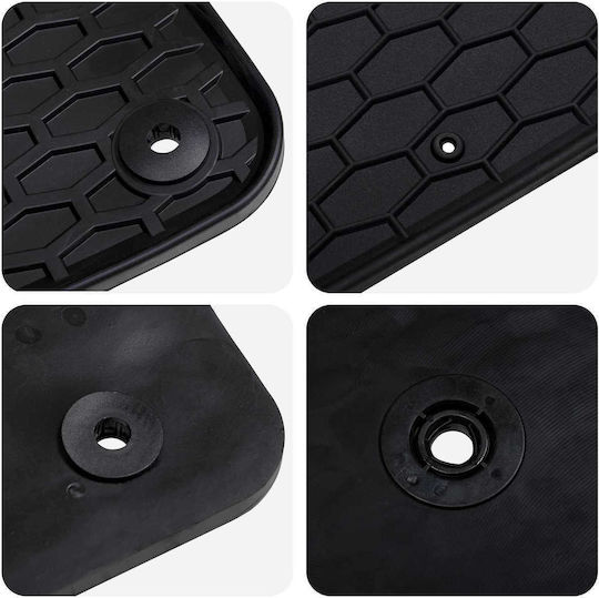 vidaXL Set Front and Back Car Mats 4 Pieces for Skoda Enyaq Audi e-tron 2022 Black