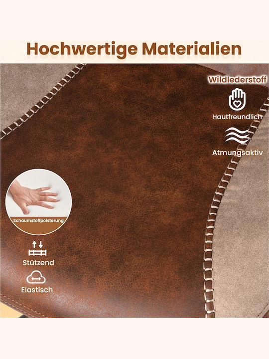 Stuhl Büro mit Verstellbaren Armen Coffee Costway