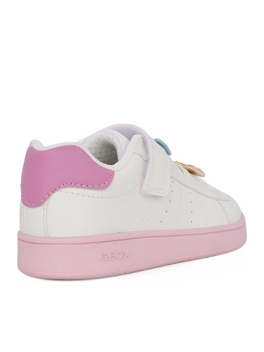 J Eclyper Παιδικά Sneakers Ανατομικά με Σκρατς Λευκά