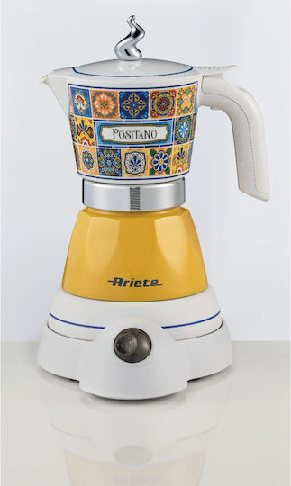 Ariete Moka Electric Stovetop Espresso Pot for 400W Yellow