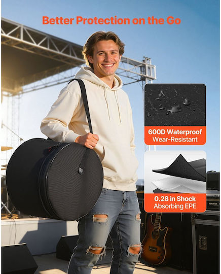 Vevor Waterproof Bass Case with Padded Black