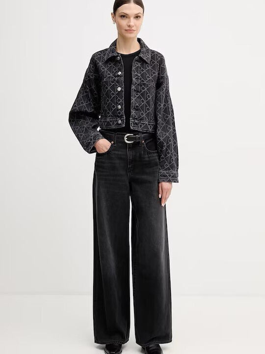 High Rise Women's Jean Pants in Slim Fit Black