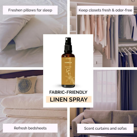 Vanilla Natural Room Linen & Pillow Spray Essential Oil Vanilla 100ml