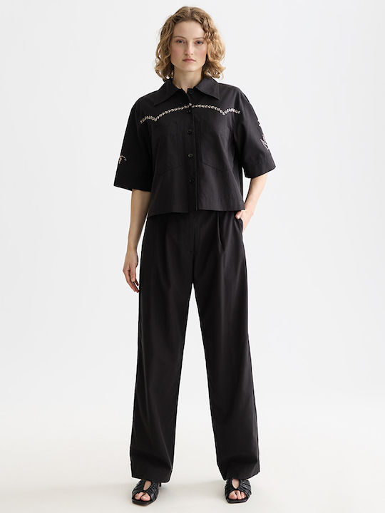 Women's Short Sleeve Shirt Black