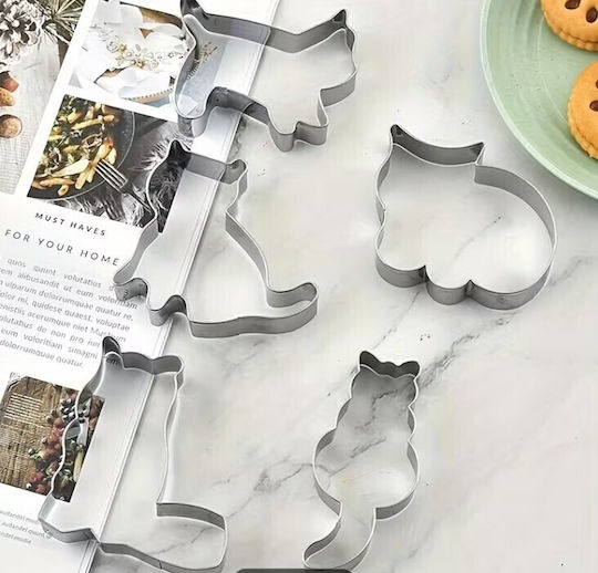 Cookie Cutter Set 4 Pieces – Stainless Steel Cat Design