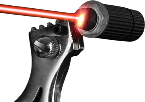 Praștie Metalică de Precizie cu Laser Depox 2 Elastice de Rezervă 12 Cm Negru