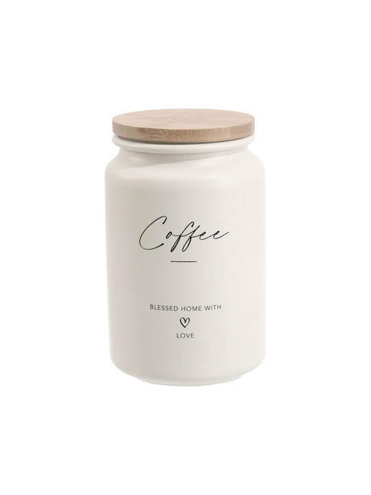 Ankor Set of 2pcs Jars for Coffee / Sugar with Lid Metallic Beige 9.5x15.2cm