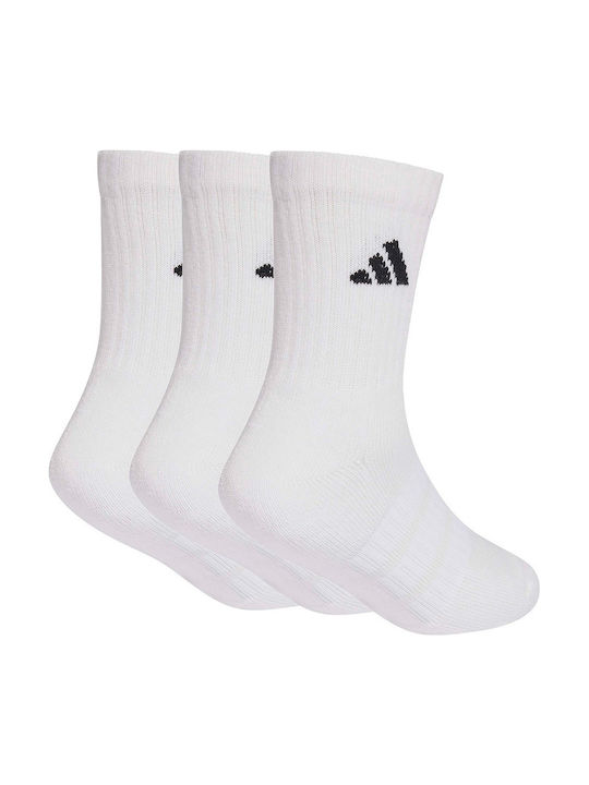 adidas Αθλητικές Παιδικές Κάλτσες Μακριές Performance Λευκές 2 Ζευγάρια