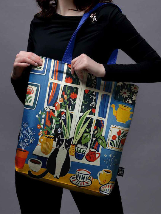Pitex Einkaufstasche Schulter Tasche Samt Tote Bag Cat's House