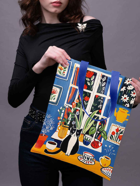 Pitex Einkaufstasche Schulter Tasche Samt Tote Bag Cat's House