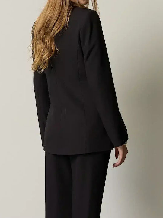 BSB Damen Krepp Blazer Black