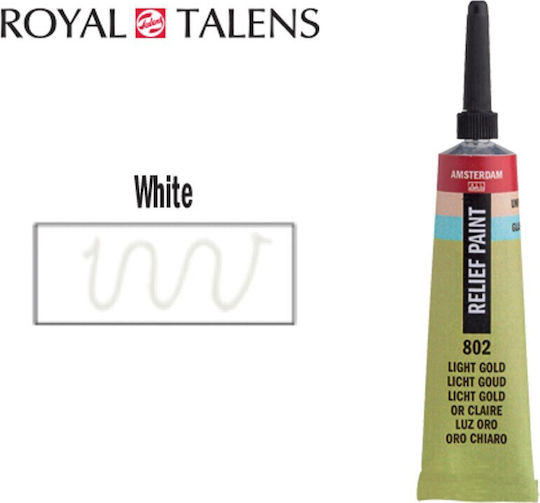 Royal Talens Ams Deco Relief Special Craft Paint Weiß Gliederung for Glass 20ml