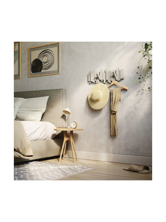 Umbra Κρεμάστρα Τοίχου Sticks Πλαστική 5 Θέσεων Γκρι 49x3x18cm