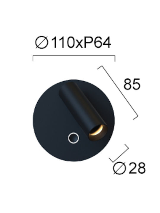 Viokef Nevada LED Spot in Black Color