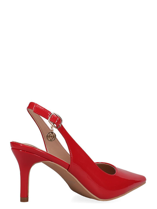 Pumps mit Riemchen Rot