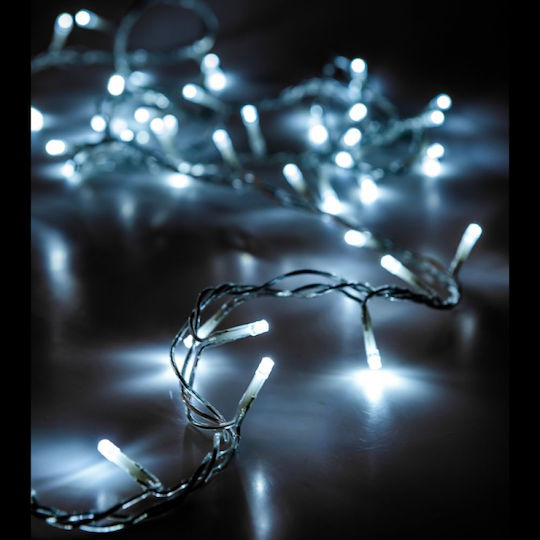 200 LED-Lichter 10 m Kaltweiß in Reihe