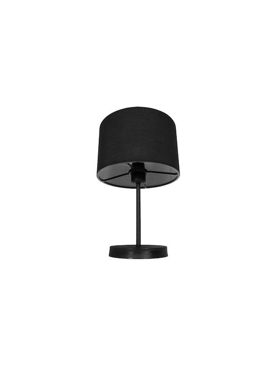 GloboStar String Fabric Table Lamp for Socket E27 with Black Shade and Base