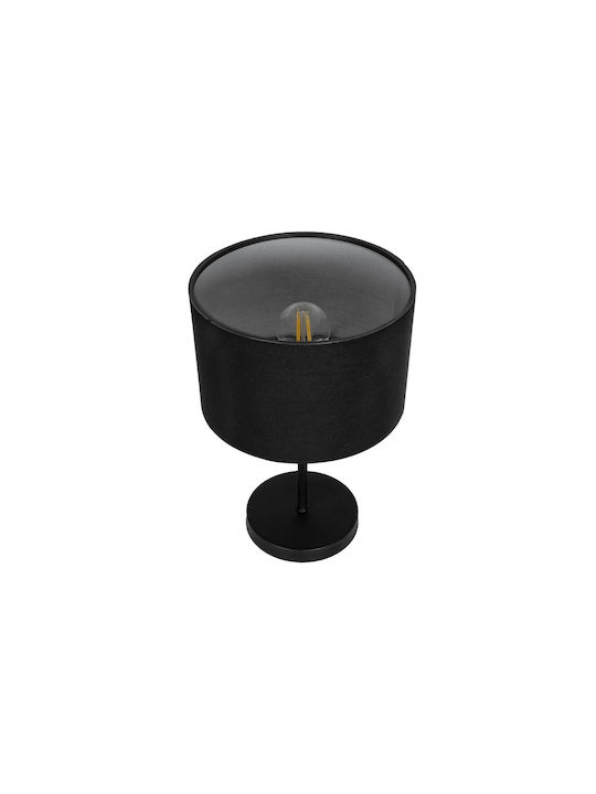 GloboStar String Fabric Table Lamp for Socket E27 with Black Shade and Base