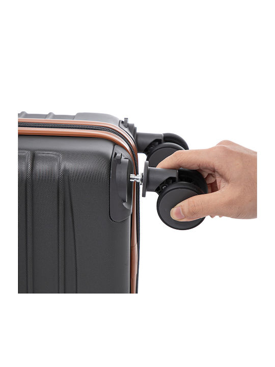 Quasar Valize de Călătorie Dure Gray/brown cu 4 roți Set 4buc