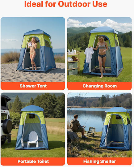 Vevor Σκηνή Camping Τουαλέτας Ασημί 3 Εποχών 167.6x167.6x218εκ.