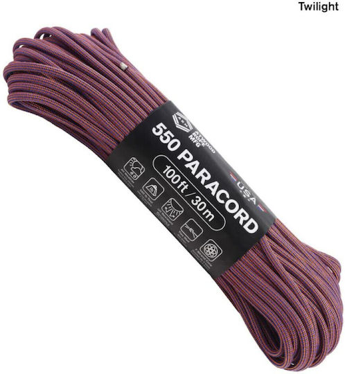 Atwood Rope Mfg Rope Diameter 4mm with Length 30m Red Rope Paracord 550 30m Blood Moon