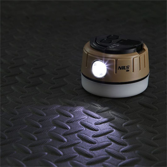 Nils Camp Led Rechargeable Light Bulb for Camping Waterproof with Flashlight 500 Lumen