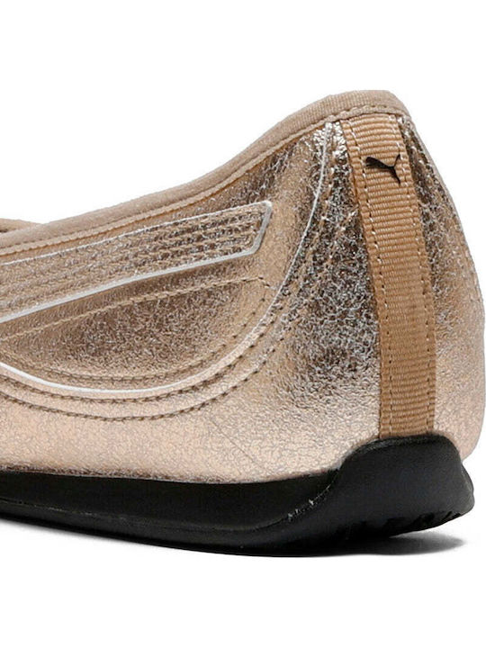 Fabric Ballerinas Gold