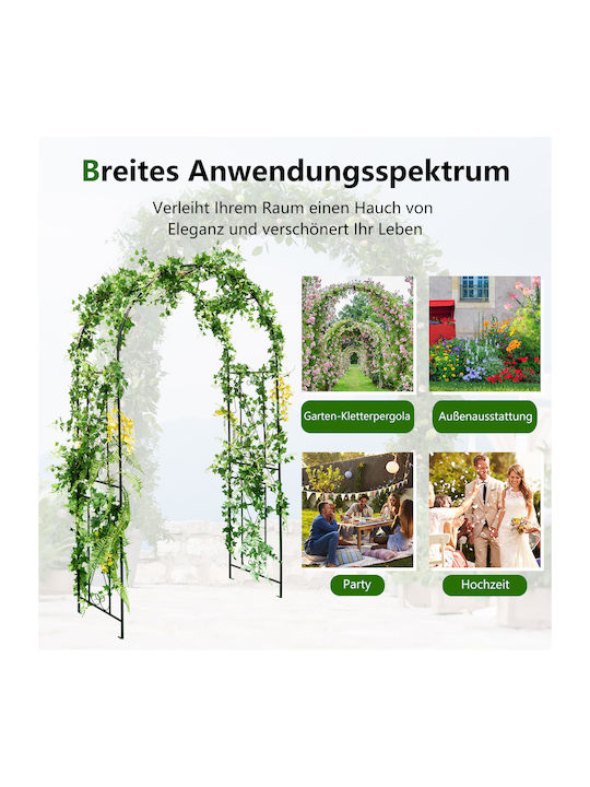 Garden Arch from Metallic in Black Colour 120x56x220cm