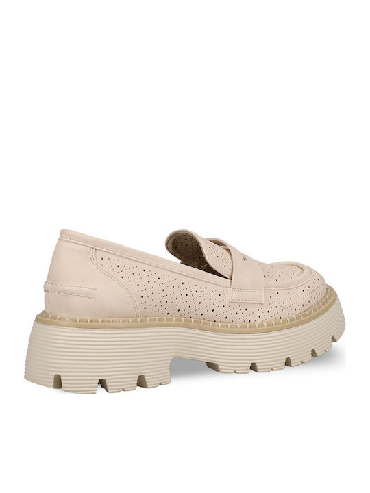 Women's Loafers in Beige Color