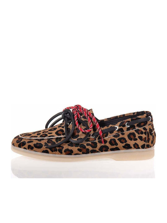 Δερμάτινα Γυναικεία Loafers σε Καφέ Χρώμα