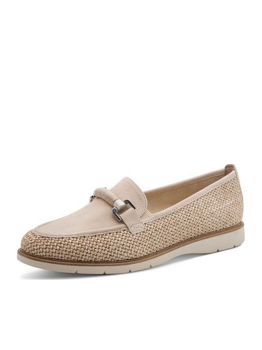 Loafers Dama Din Piele Bej