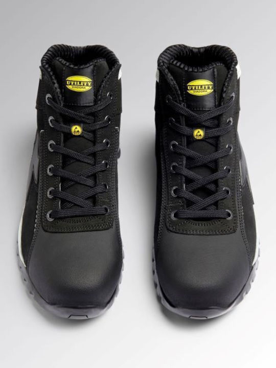 Utility Diadora Waterproof Safety Boot Black Glove Net Mid Pro S3l Fo Sr Hro Esd En Iso 20345:2022 181123