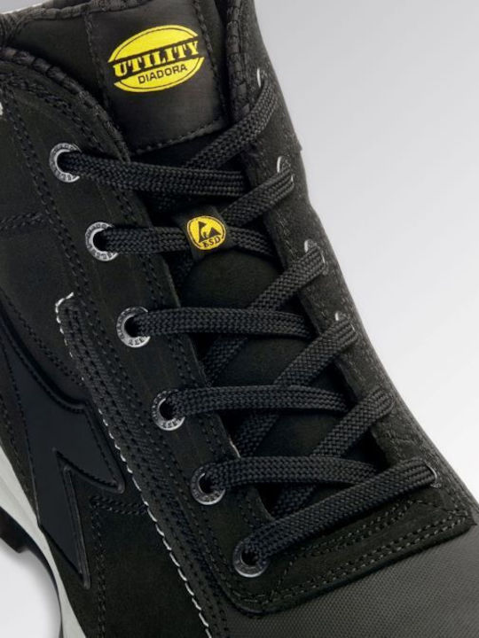 Utility Diadora Waterproof Safety Boot Black Glove Net Mid Pro S3l Fo Sr Hro Esd En Iso 20345:2022 181123
