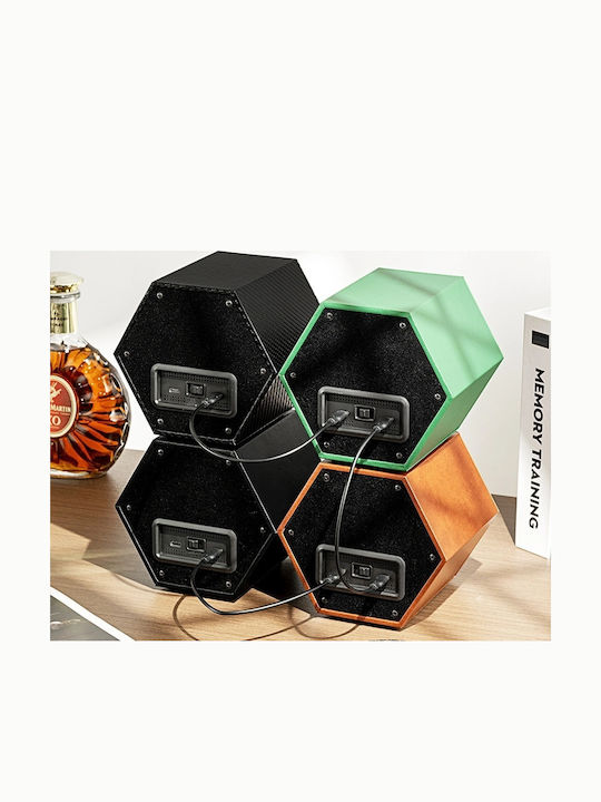 Cutie Automată de Întors Ceasuri Iuni Întorcător Ceas Material Piele Ecologică Neagră