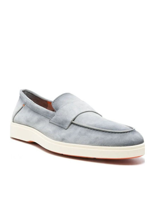 Δερμάτινα Ανδρικά Loafers σε Μπλε Χρώμα