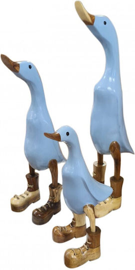 Ducks Decoration Set3 Bamboo And Teak Wood 30x15x45 20x13x35 15x10x24cm