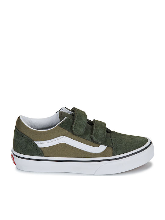 Old Skool V Παιδικά Sneakers με Σκρατς Χακί