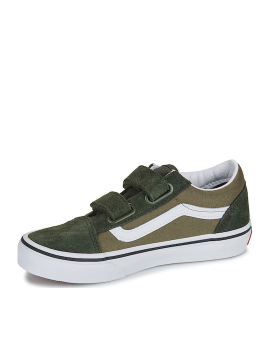 Old Skool V Παιδικά Sneakers με Σκρατς Χακί