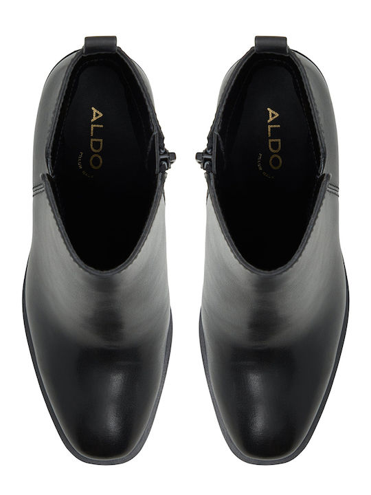 Leder Damen Stiefeletten Knöchel Schwarz
